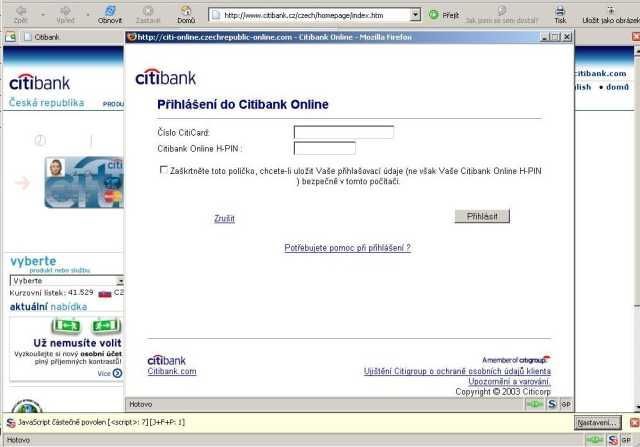 Phishing na CitiBank