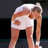 Česká tenistka Petra Kvitová je smutná během Wimbledonu 2010.