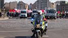 Pochod fanoušků Slavie z Náměstí Republiky na finále Mol Cupu na stadion pražské Sparty na Letné.