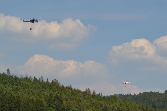 Požár lesa na Rokycansku