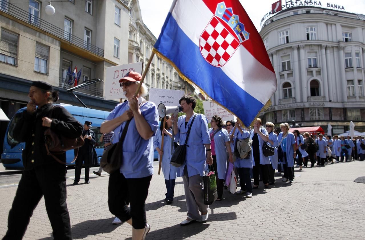 Chorvatsko protest