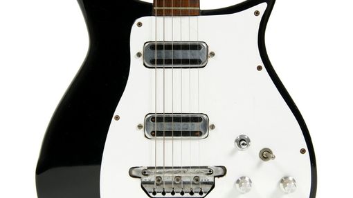 Kytara George Harrisona, který prý na nástroj hrál při nahrávání hitu I Want To Hold Your Hand.