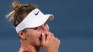 Markéta Vondroušová v semifinále OH 2020 proti Elině Svitolinové