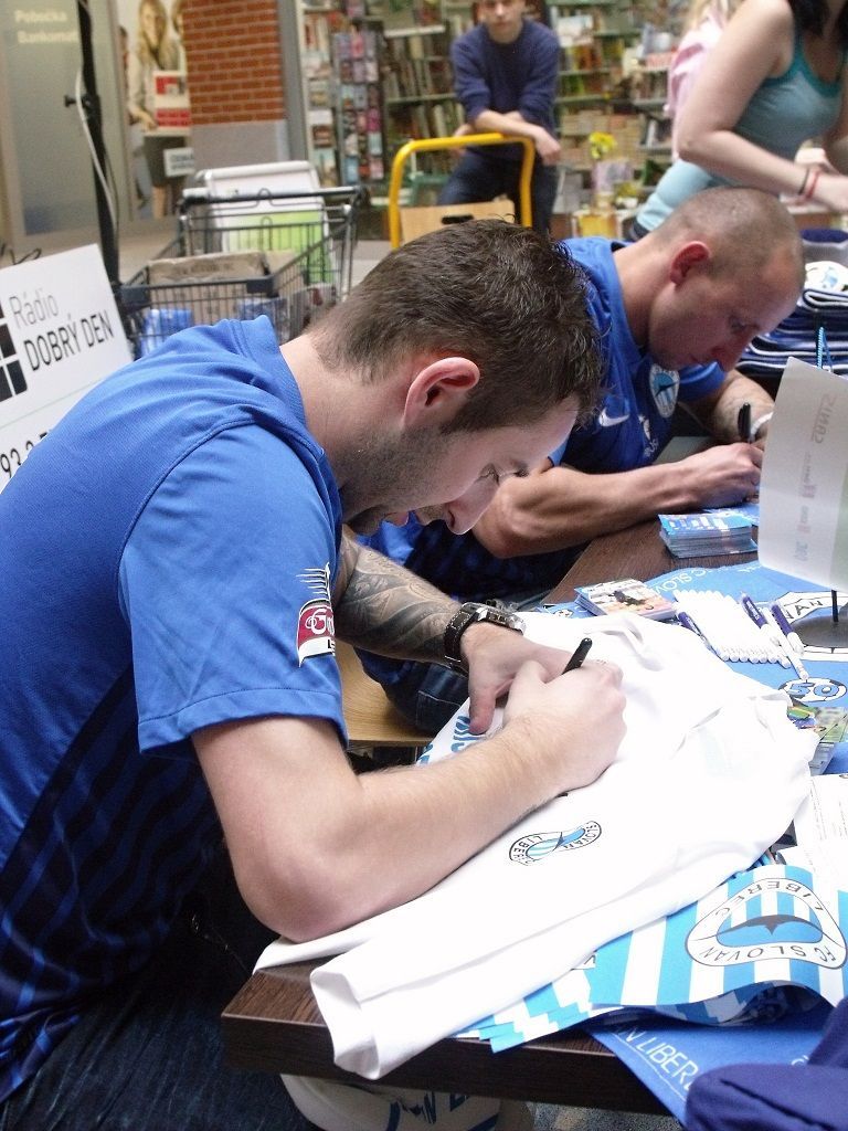 Slovan Liberec před zápasem se Spartou (Rilke, Breznaník)