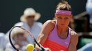 Lucie Šfářová v semifinále French Open 2015 proti Aně Ivanovičové.