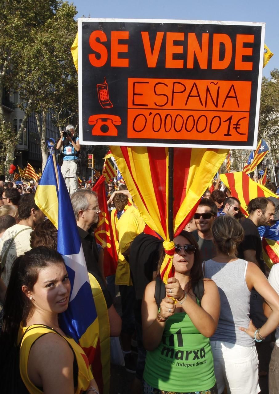 Demonstrace za nezávislost Katalánska 2