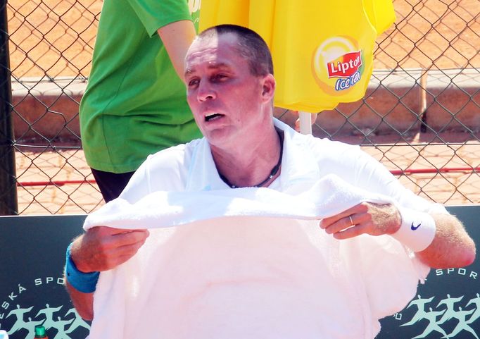 Exhibice na pražské Spartě - Ivan Lendl vs. Jiří Novák