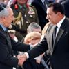 Husní Mubarak a Šimon Peres