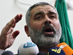Vůdce volební kandidátky Hamasu a budoucí palestinský premiér Ismáíl Haníja