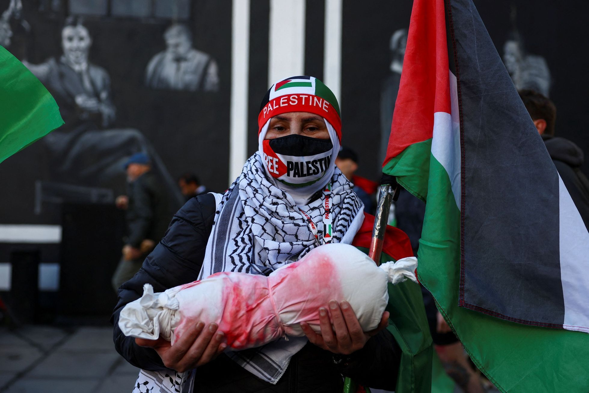 Londýn demonstrace Palestina