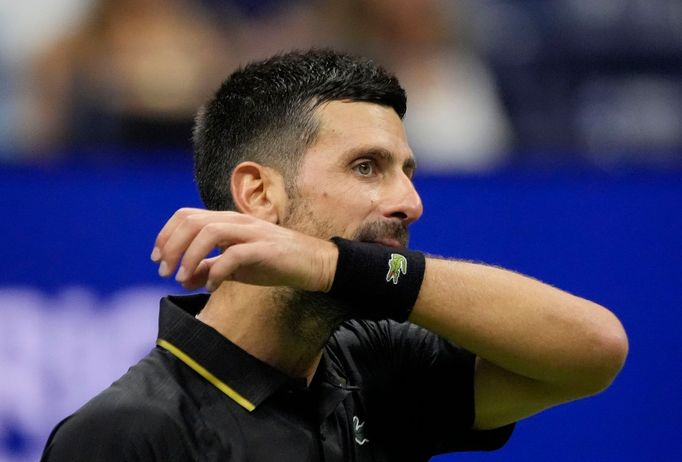 Novak Djokovič v utkání 3. kola US Open 2025