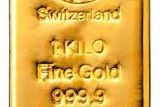 Zlatá cihla 1000 gramů - Argor Heraeus SA Švýcarsko, která stojí pod půl milionu.