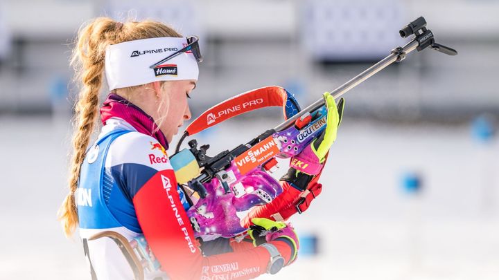 Pošilhávala po bronzu, nakonec Davidová ve stíhačce v Pokljuce uhájila páté místo; Zdroj foto: Petr Slavík / Český biatlon