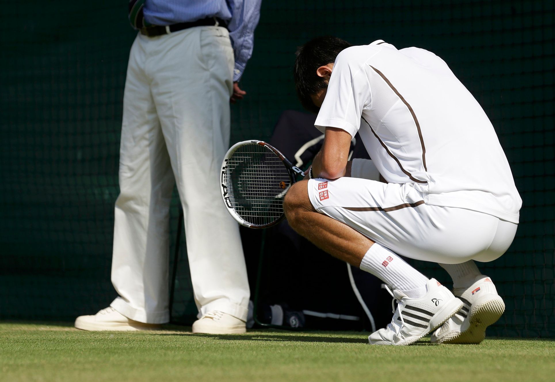 Novak Djokovič ve finále Wimbledonu 2013