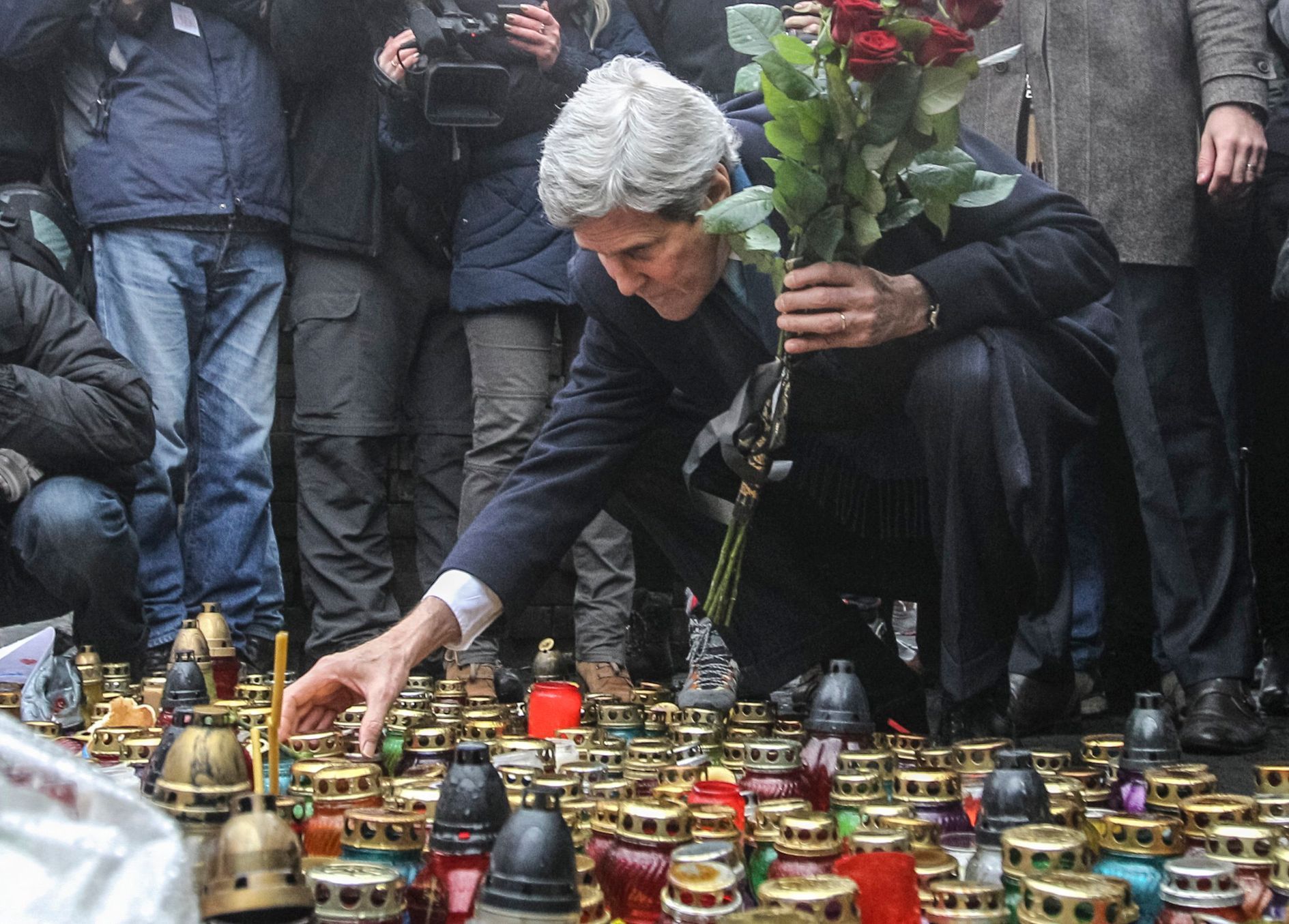 Americký ministr zahraničí John Kerry je v Kyjevě.