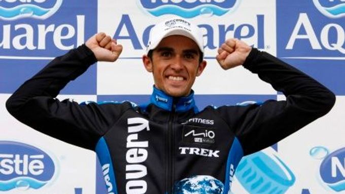 Španěl Alberto Contador - vítěz 14. etapy Tour.
