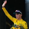 Team Sky rider Christopher Froome of Britain celebrates his