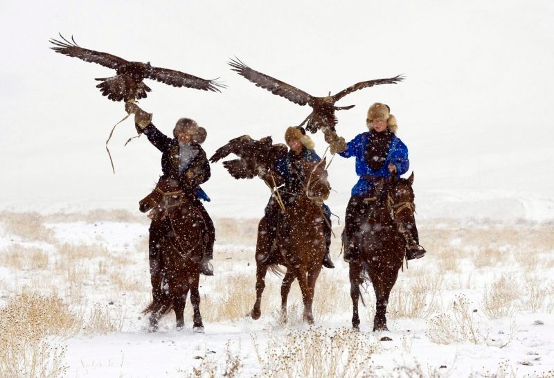 Sokolníci v Kazachstánu