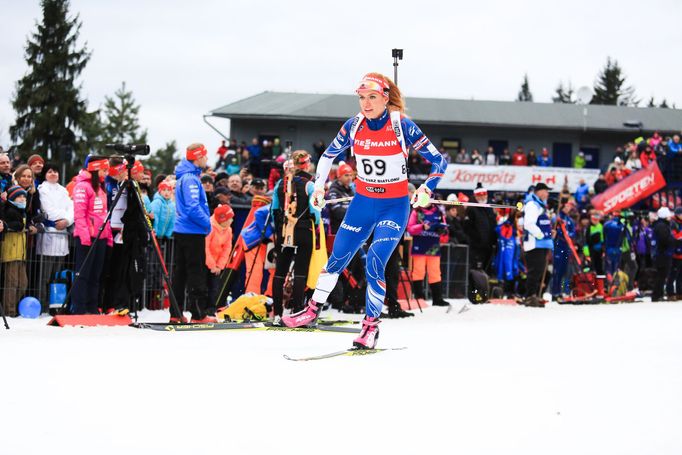 Gabriela Koukalová na exhibici v Břízkách 2017