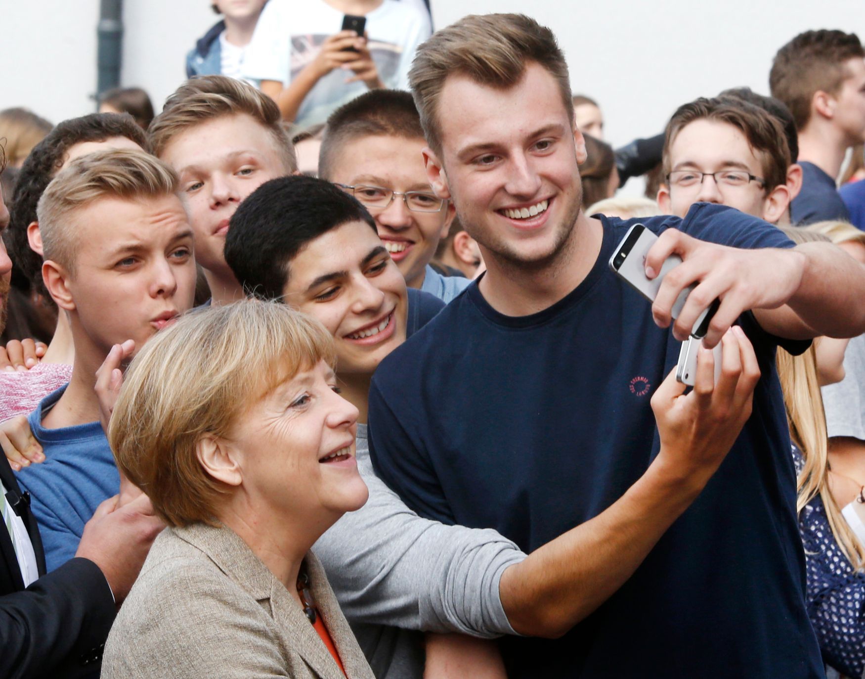 selfie Angela Merkelová
