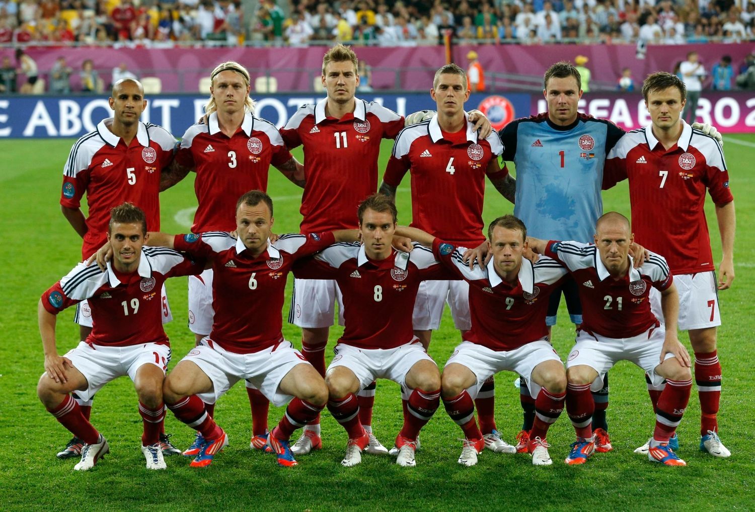 Dánská fotbalová reprezentace před utkáním skupiny B na Euru 2012