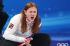 Zuzana Paulová při zápase s Kanadou na olympiádě v Pekingu 2022