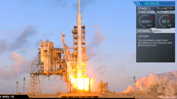 Společnost SpaceX vynesla do kosmu satelit pro tajnou službu.