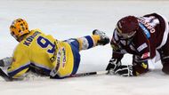 Zlín v 34. kole Tipsport extraligy porazil Spartu po samostatných nájezdech 2:1. Podívejte se, jak utkání plné nájezdů vypadalo objektivem našeho fotografa.