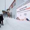 Zasněžený Davos před začátkem Světového ekonomického fóra.