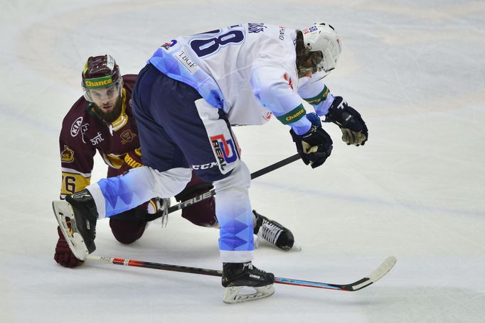 6. finále, Chance liga, HC Dukla Jihlava - HC Rytíři Kladno: Jaromír Jágr a Patrik Čermák