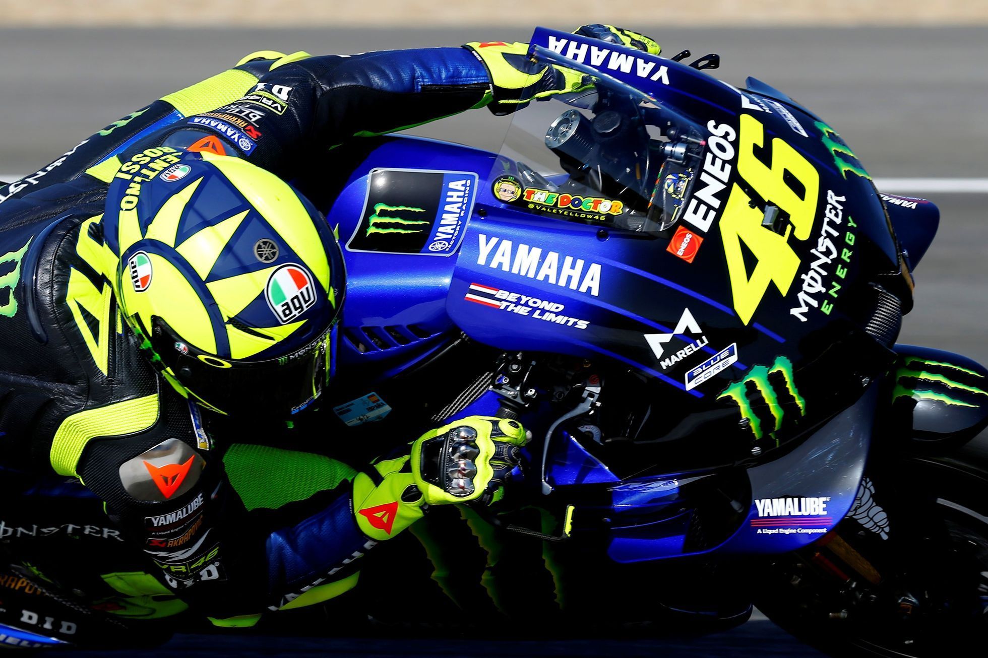 Valentino Rossi na Yamaze v závodě MotoGP v rámci GP Španělska 2020