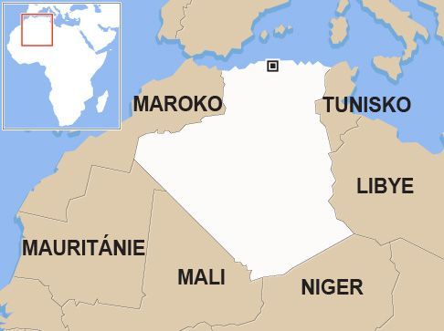 Alžírsko - slepá mapa