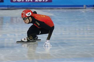 Speed Skating - ISU World Short Track Speed Skating Championships - Arena Armeets, Sofia, Bulgaria - March 9, 2019   South Korea's Hwang Dae-heon and China's Wu Dajing in