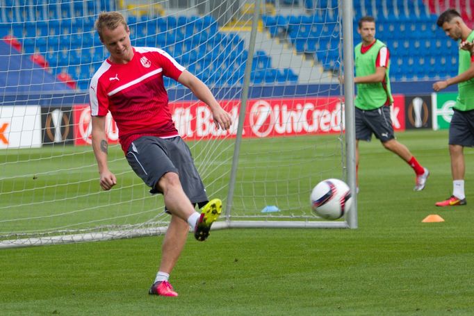 FC Viktoria Plzeň vs. AS Řím, tisková konference, trénink, David Limberský