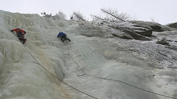 Krkonošský ledopád otevřený pro lezce