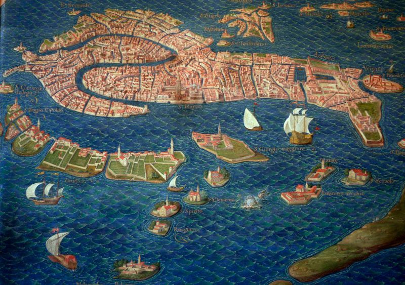 Historická mapa Benátek