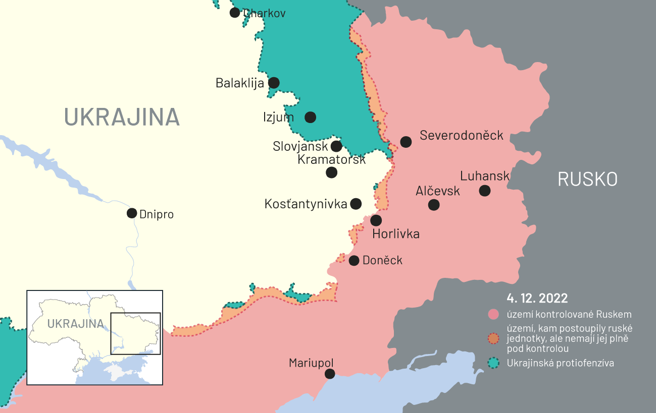 4. Prosince 2022: Mapa Bojů Na Ukrajině - Aktuálně.cz