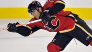 Formu ladí i velké hvězdy, například Jarome Iginla, který se v zápase Calgary s Vancouverem prosadil gólově.