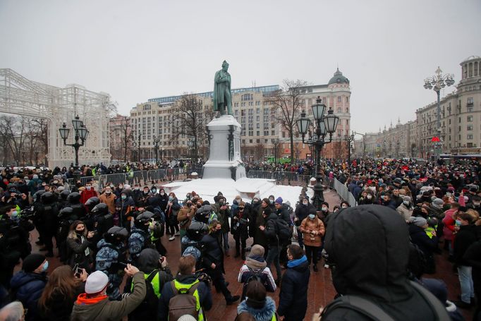 Protesty na podporu Alexeje Navalného