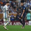 Finále MS ve fotbale 2022, Argentina - Francie: Lionel Messi a Kylian Mbappé při penaltovém rozstřelu