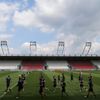 Italský trénink na stadionu Krakovie