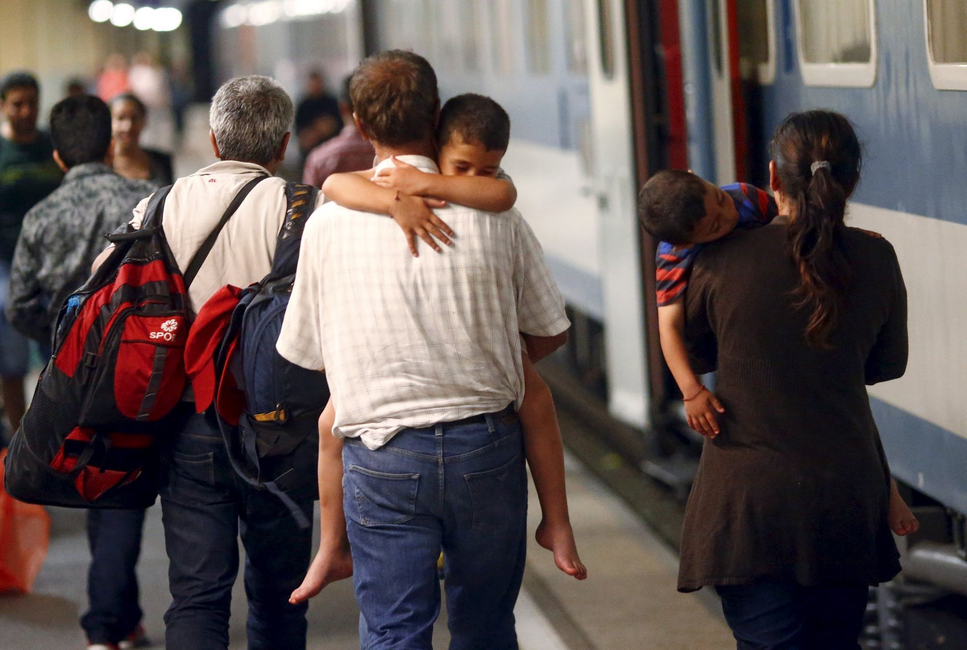 Uprchlíci na nádraží ve Vídni