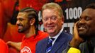 Britský boxer David Haye boxuje s Britem Dereckem Chisorou v mezinárodním mistrovství těžké váhy v londýnském Upton Parku v roce 2012.