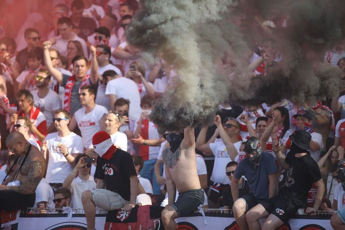 EPL, Slavia-Brno: fanoušci Slavie