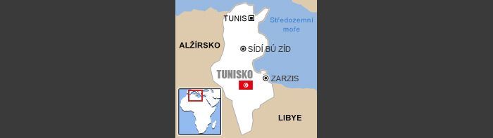 mapa - Tunisko - Sídí bú zíd, Zarzis