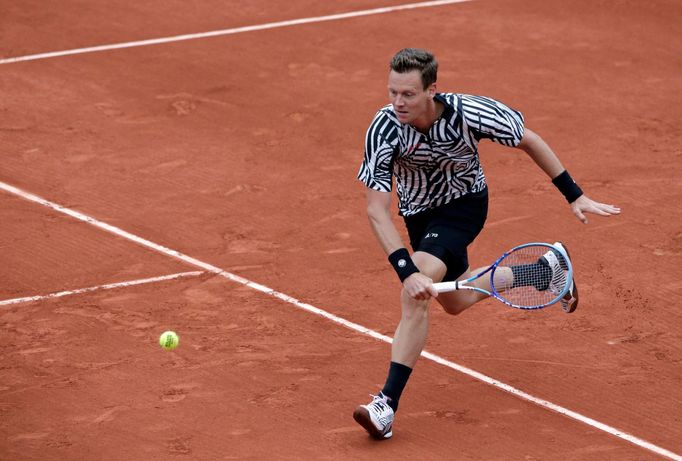 Tomáš Berdych ve čtvrtfinále French Open 2016.