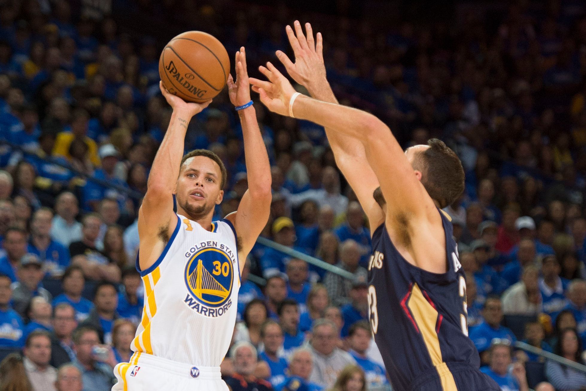 NBA: New Orleans Pelicans vs. Golden State Warriors (Curry, Anderson)