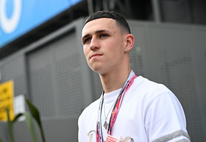 Fotbalista Phil Foden z Manchesteru City ve Velké ceně Monaka 2022