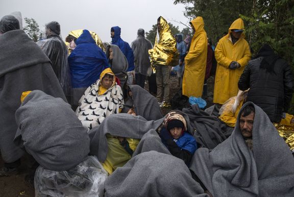 Uprchlíci u Berkasova na srbsko-chorvatské hranici.