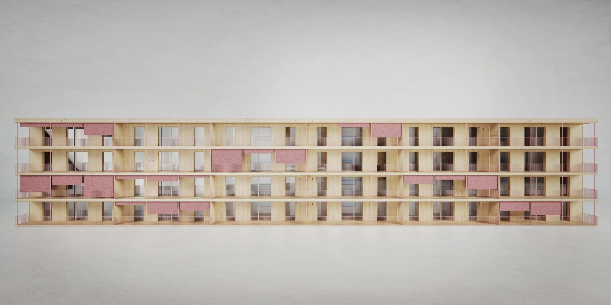 dřevěná bytovka, nedostupné bydlení, projekt, rodiny, architektura, design